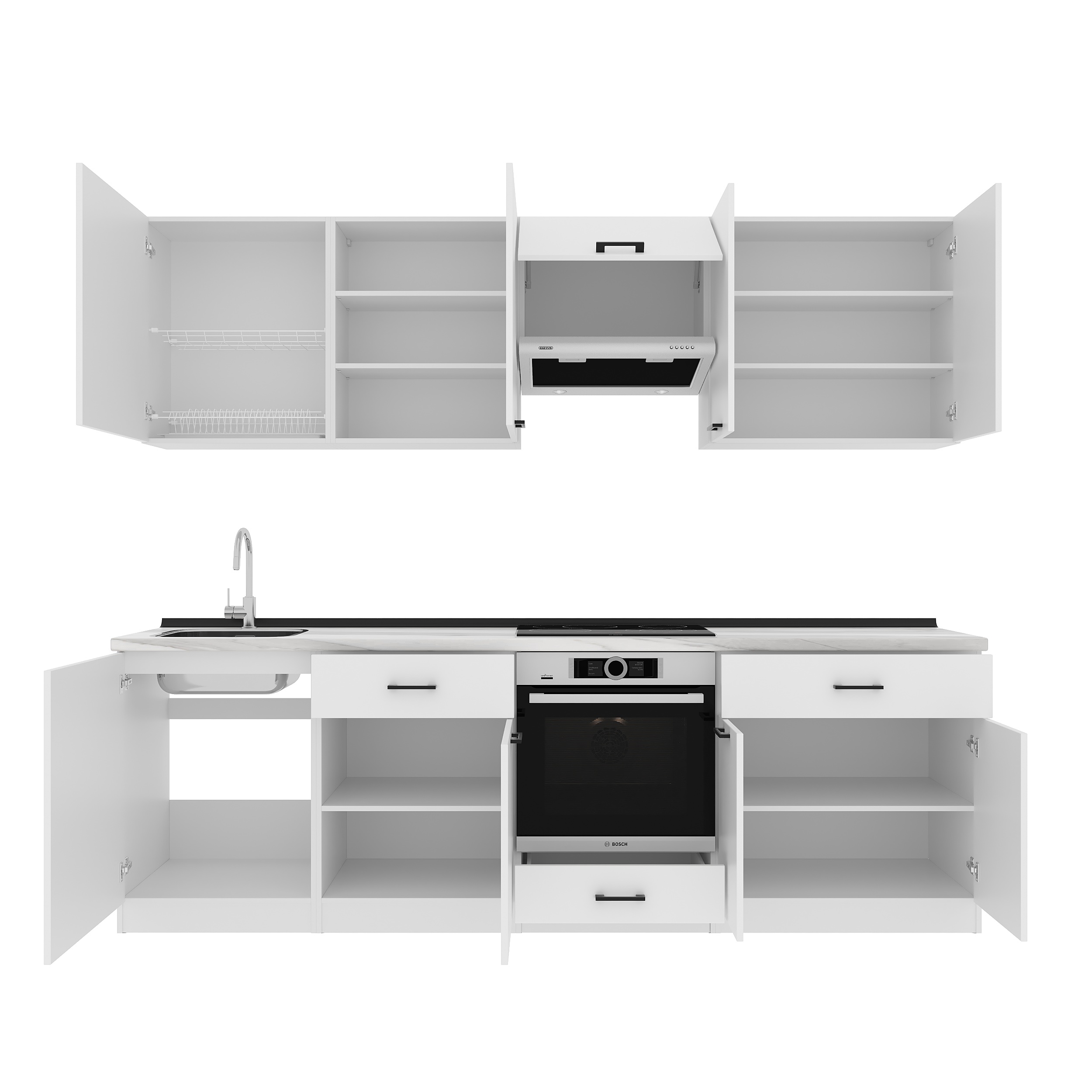 Set bucătărie: Vincento "C" Modern, Marmură, 260 cm