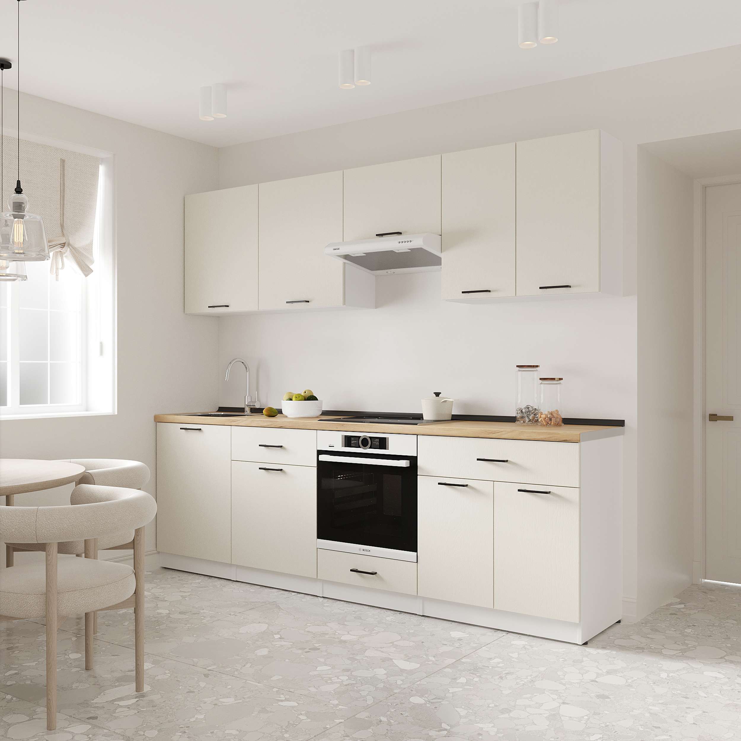 Set bucătărie: Vincento "C" Modern, Stejar Auriu, 260 cm