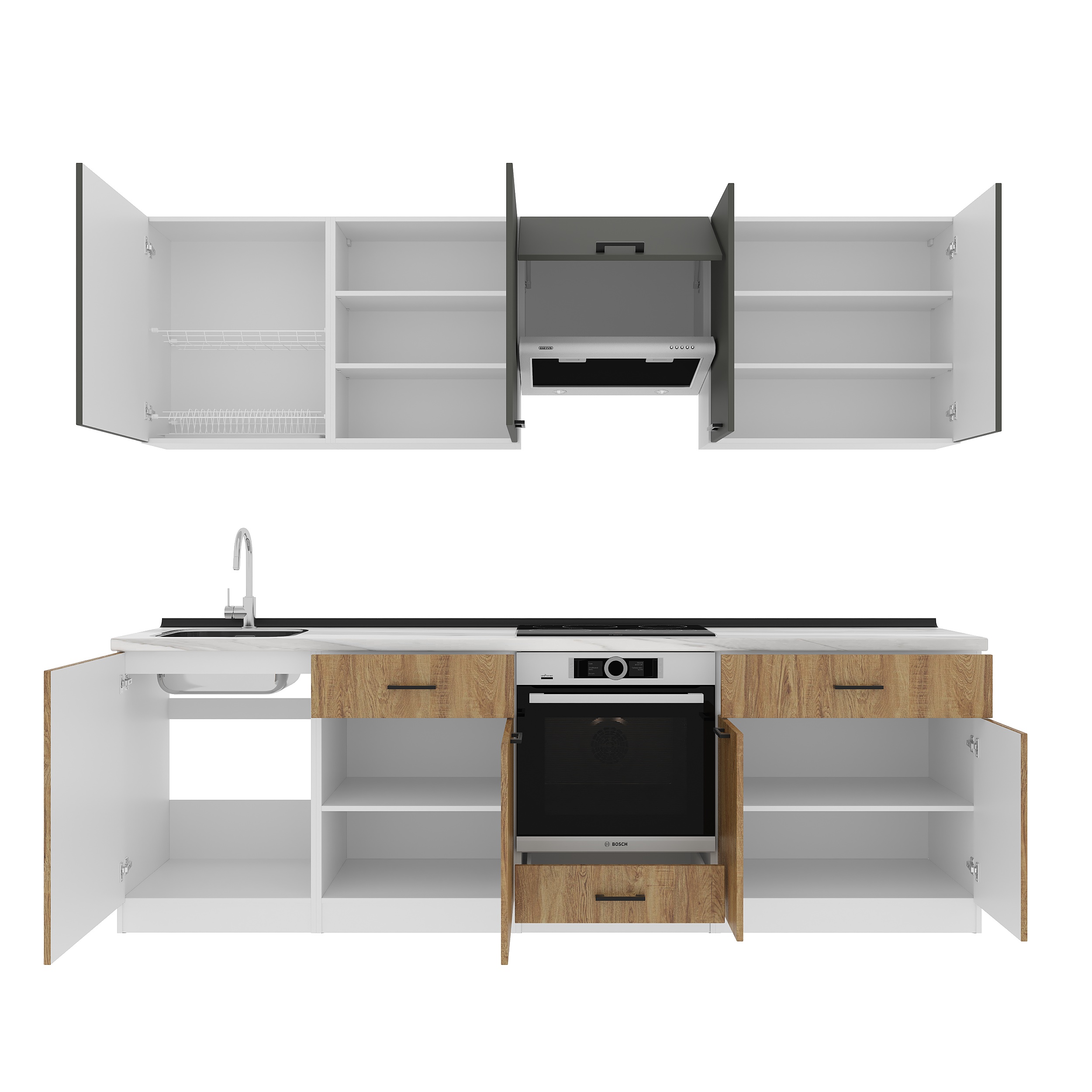 Set bucătărie: Vincento "C" Modern, Marmură, 260 cm