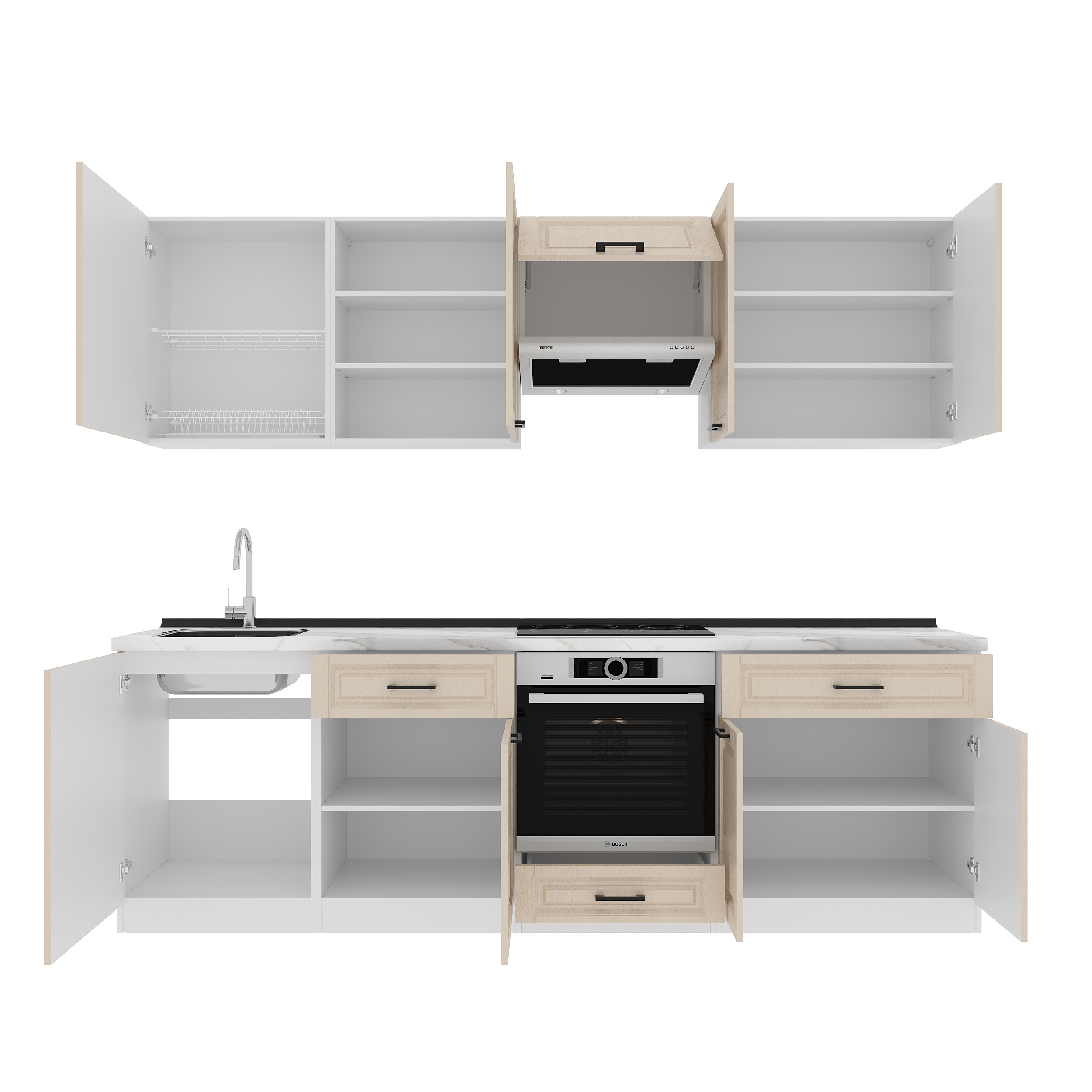 Set bucătărie: Vincento "C" Classic, Marmură, 260 cm
