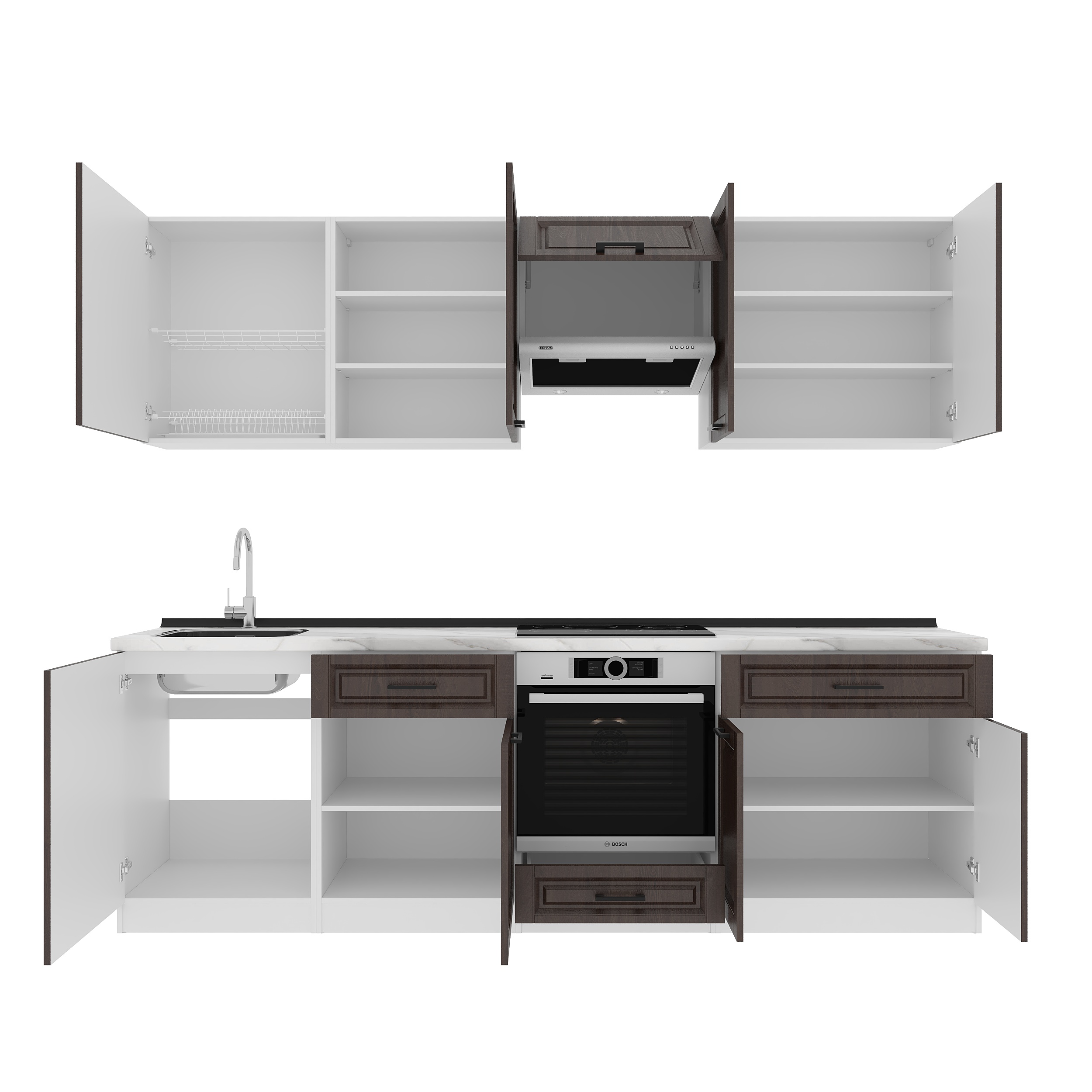 Set bucătărie: Vincento "C" Classic, Marmură, 260 cm
