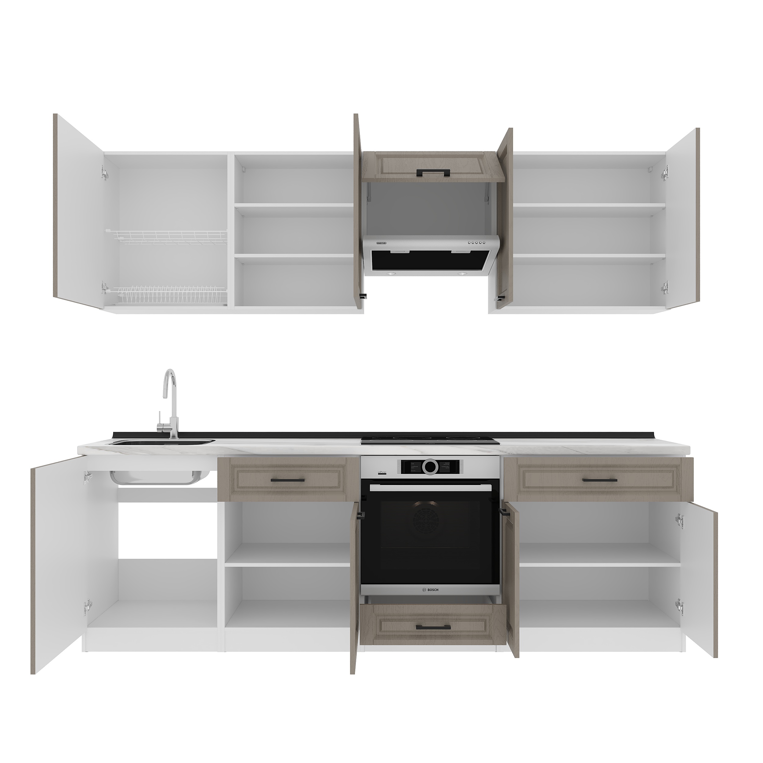 Set bucătărie: Vincento "C" Classic, Marmură, 260 cm