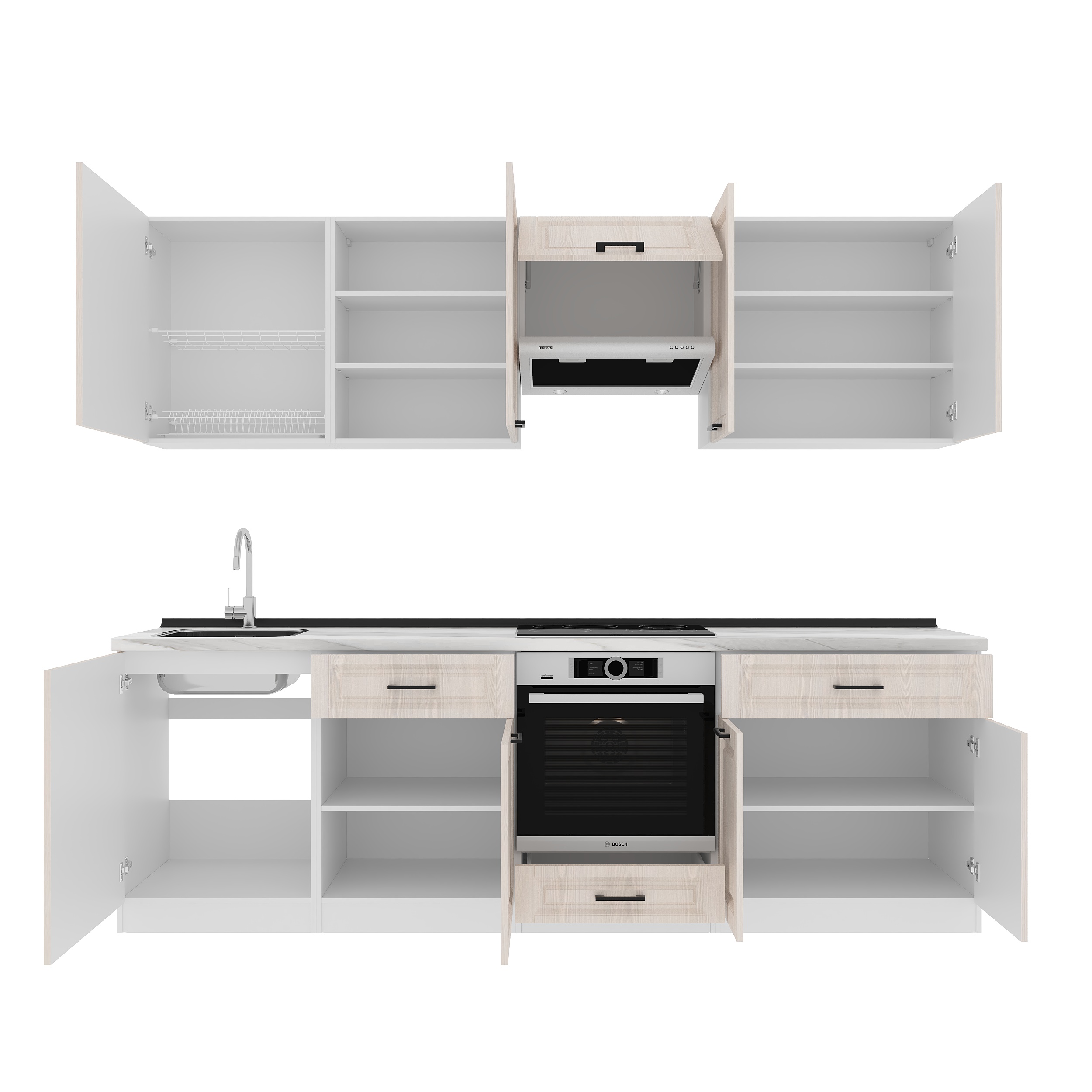 Set bucătărie: Vincento "C" Classic, Marmură, 260 cm