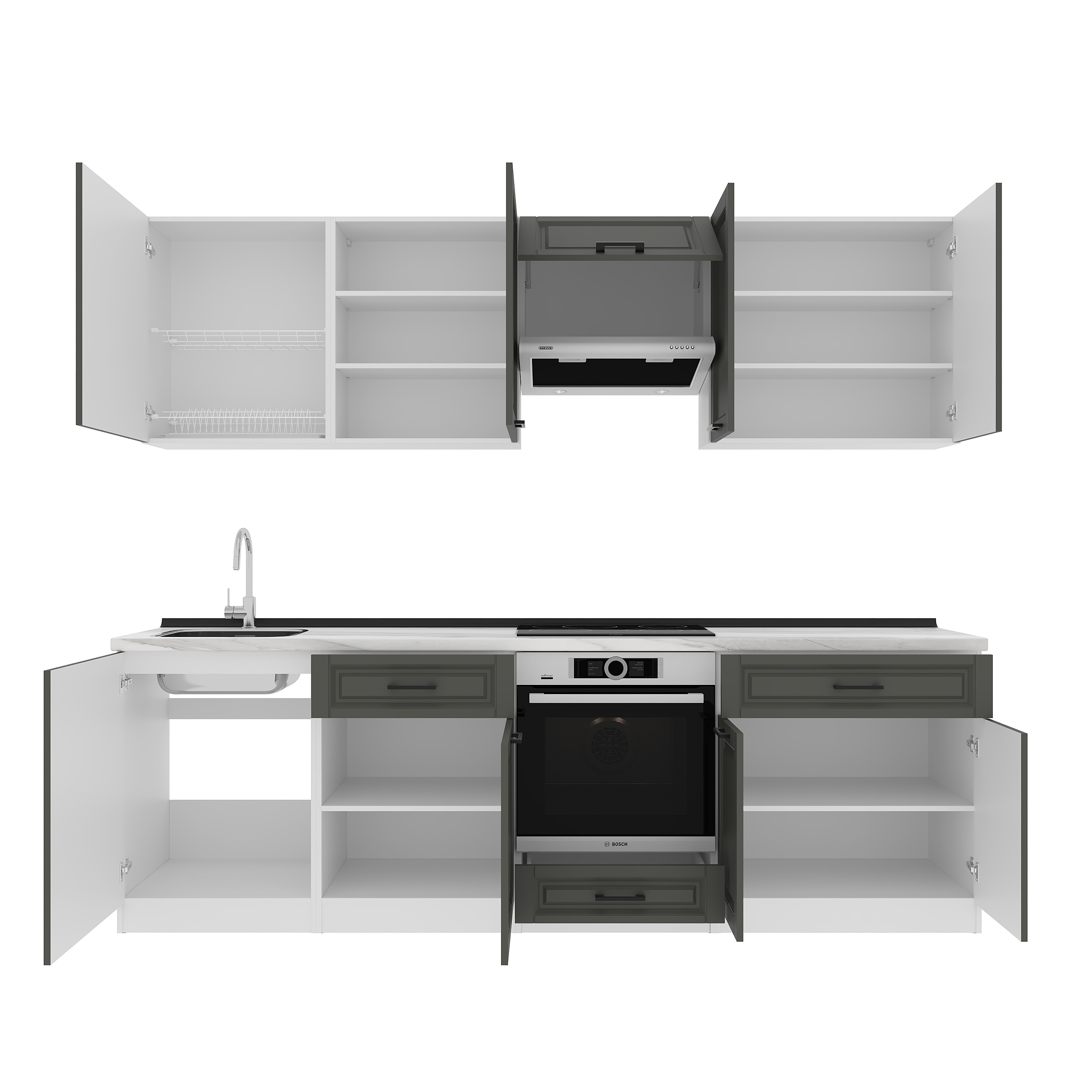 Set bucătărie: Vincento "C" Classic, Marmură, 260 cm