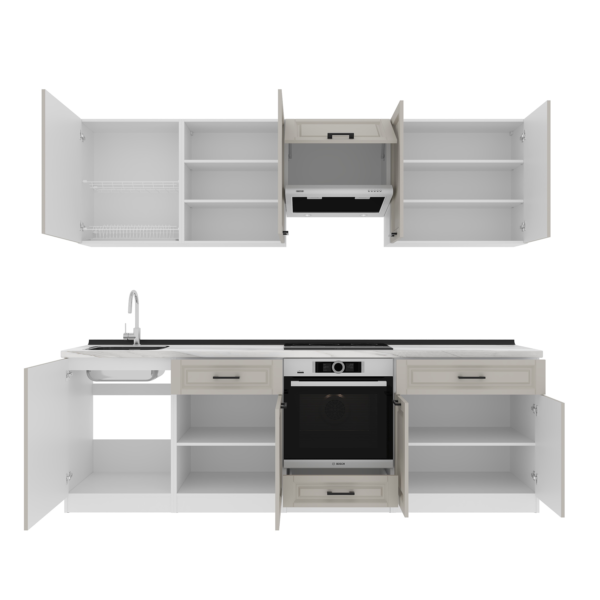 Set bucătărie: Vincento "C" Classic, Marmură, 260 cm