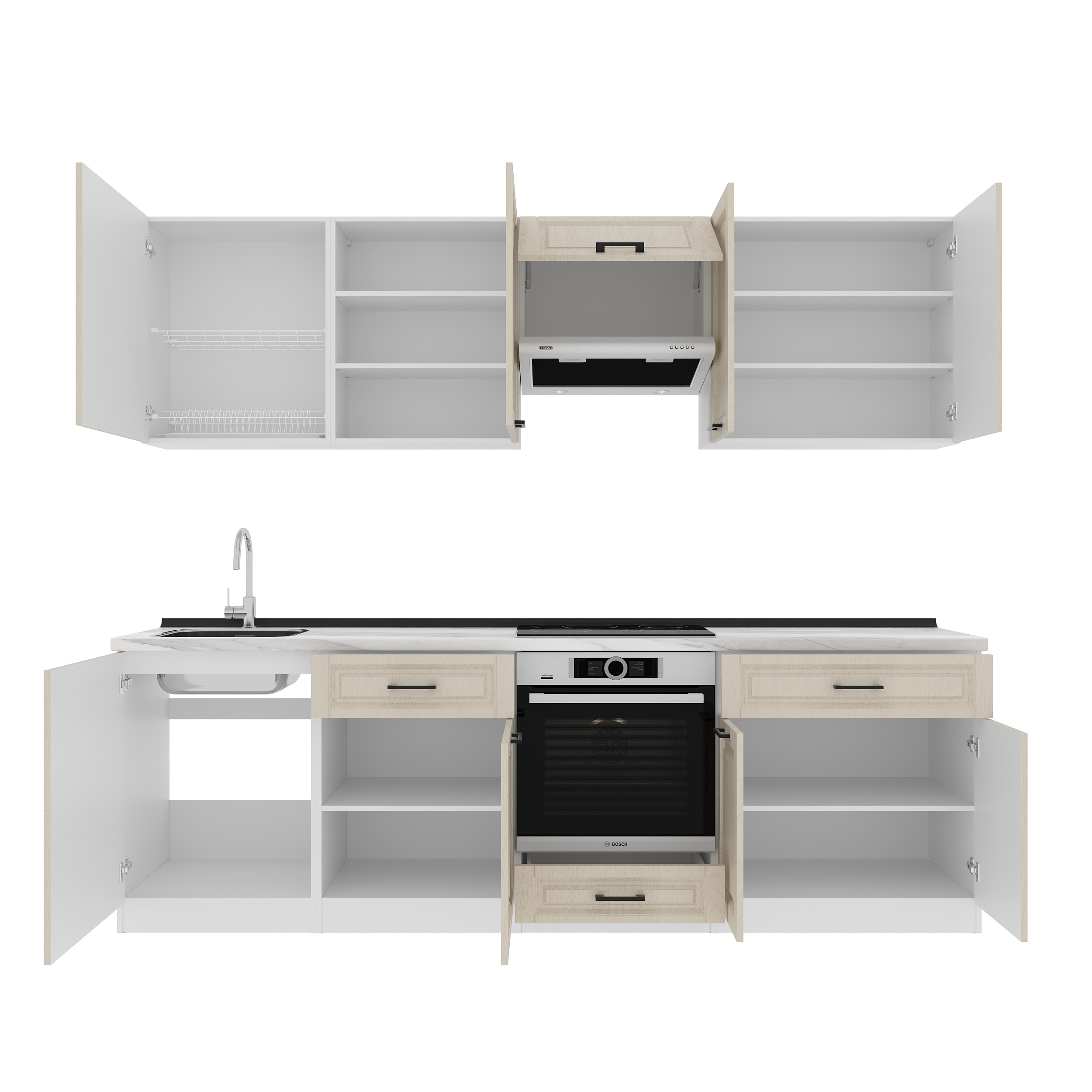 Set bucătărie: Vincento "C" Classic, Marmură, 260 cm