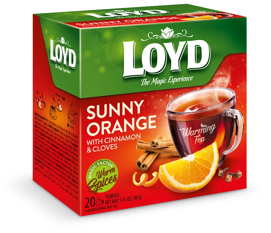LOYD Warming Tea Sunny Orange with Cinnamon & Cloves, 20 pac