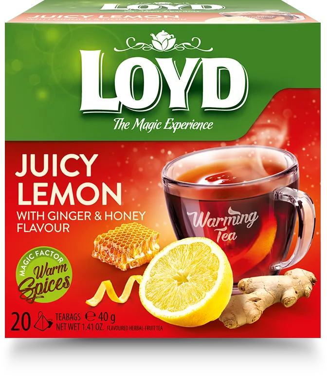 LOYD Warmig Tea Juicy Lemon with Ginger & Honey, 20 pac