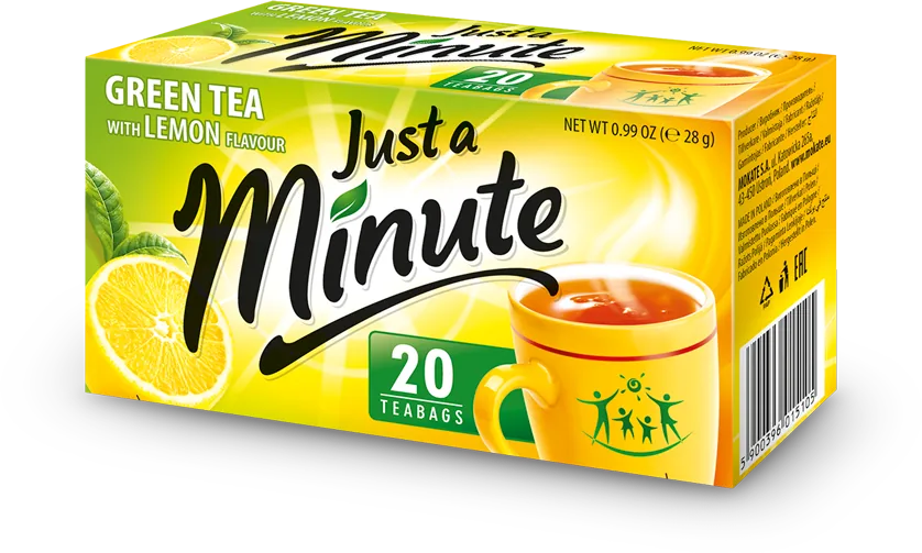 JUST A MINUTE Green Lemon, Зеленый чай, 20 пак.