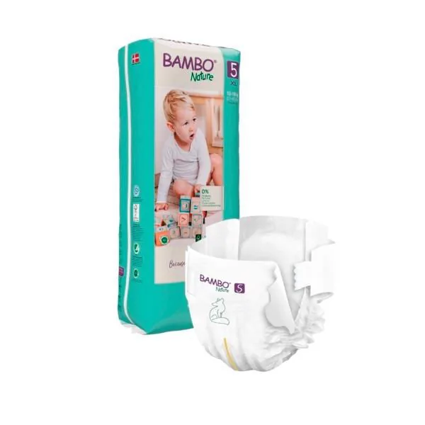 Scutece Bambo Nature 5  (12-18 kg), 44 buc