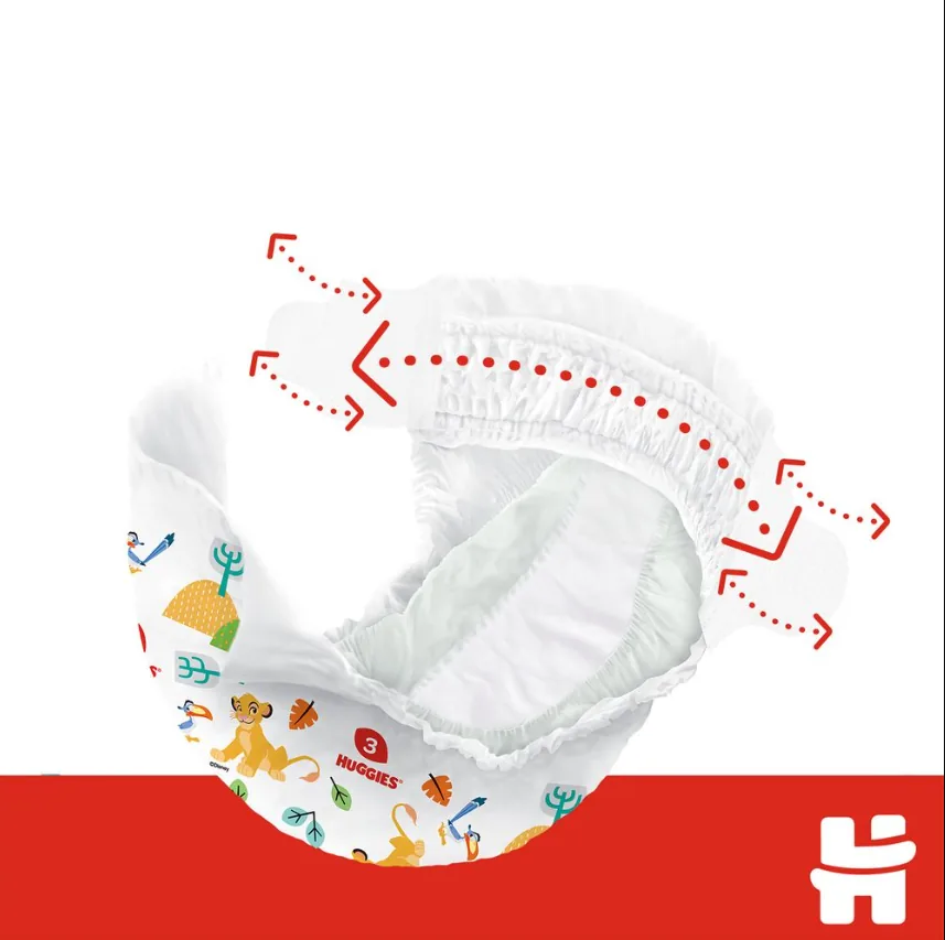 Set Scutece Huggies Classic Jumbo 4  (7-18 kg), 88 buc (2x44buc)