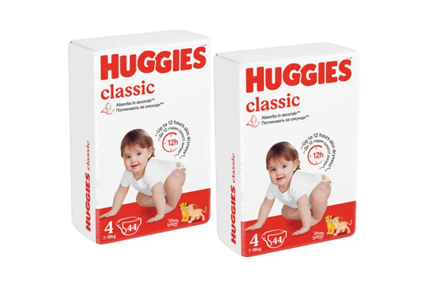 Set Scutece Huggies Classic Jumbo 4  (7-18 kg), 88 buc (2x44buc)