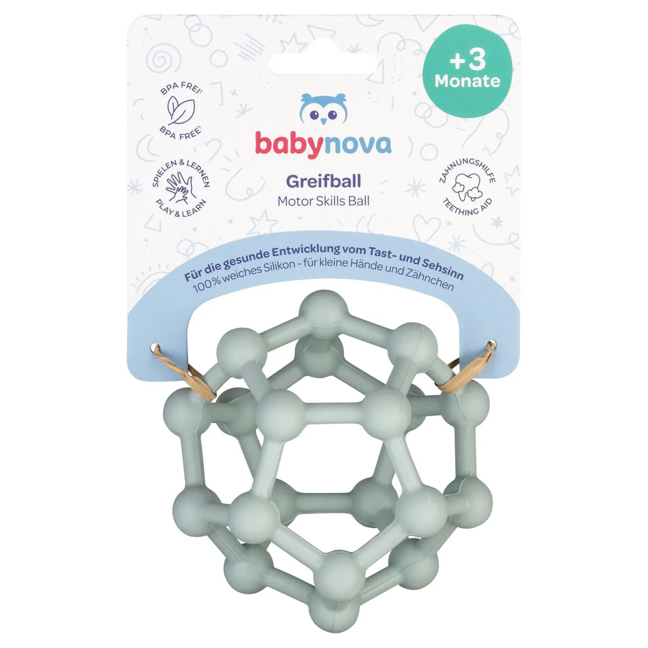 Baby-Nova, Мяч для моторики рук, 3 мес+  (31158)