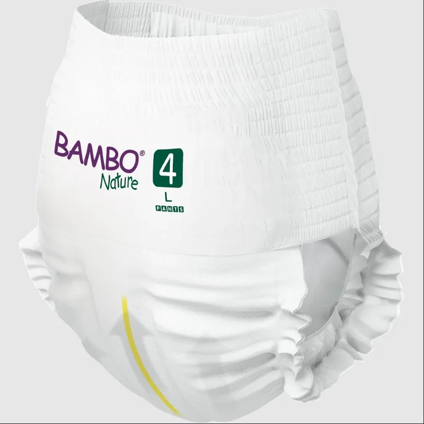 Set Scutece-chiloțel Bambo Nature 4, 7-14 kg, 80buc  (2x40buc)