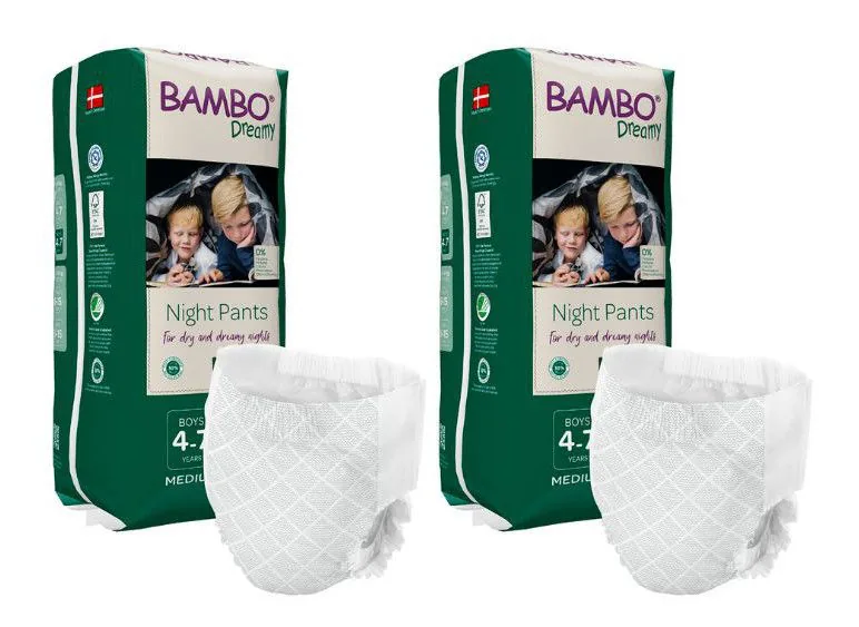Set Scutece-chiloțel pentru băiețel Bambo Dreamy Night  4-7 ani, 15-35 kg, 20buc  (2x10buc)