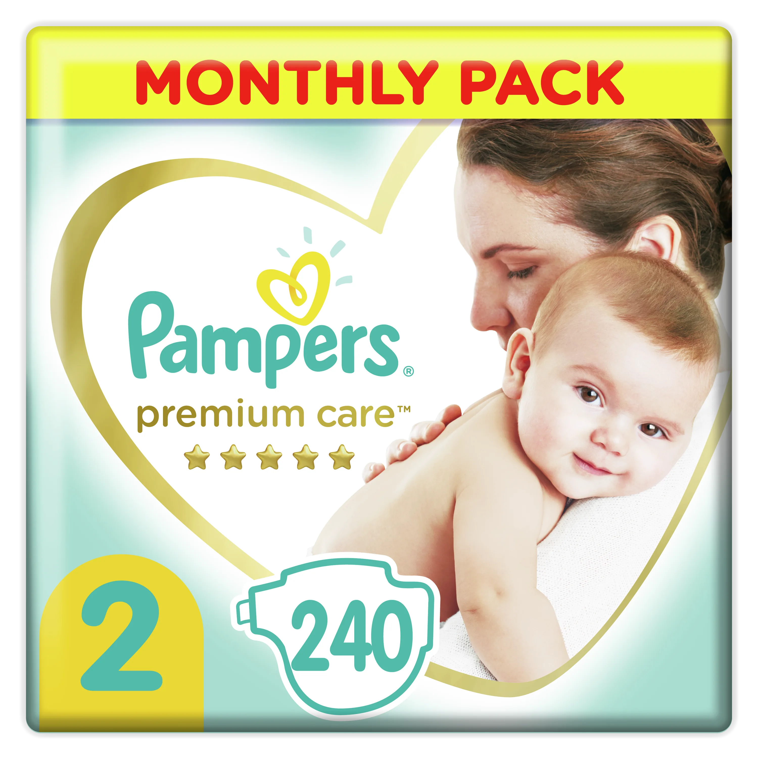 Scutece Pampers Premium Care Box 2, Mini (4-8 kg), 240 buc