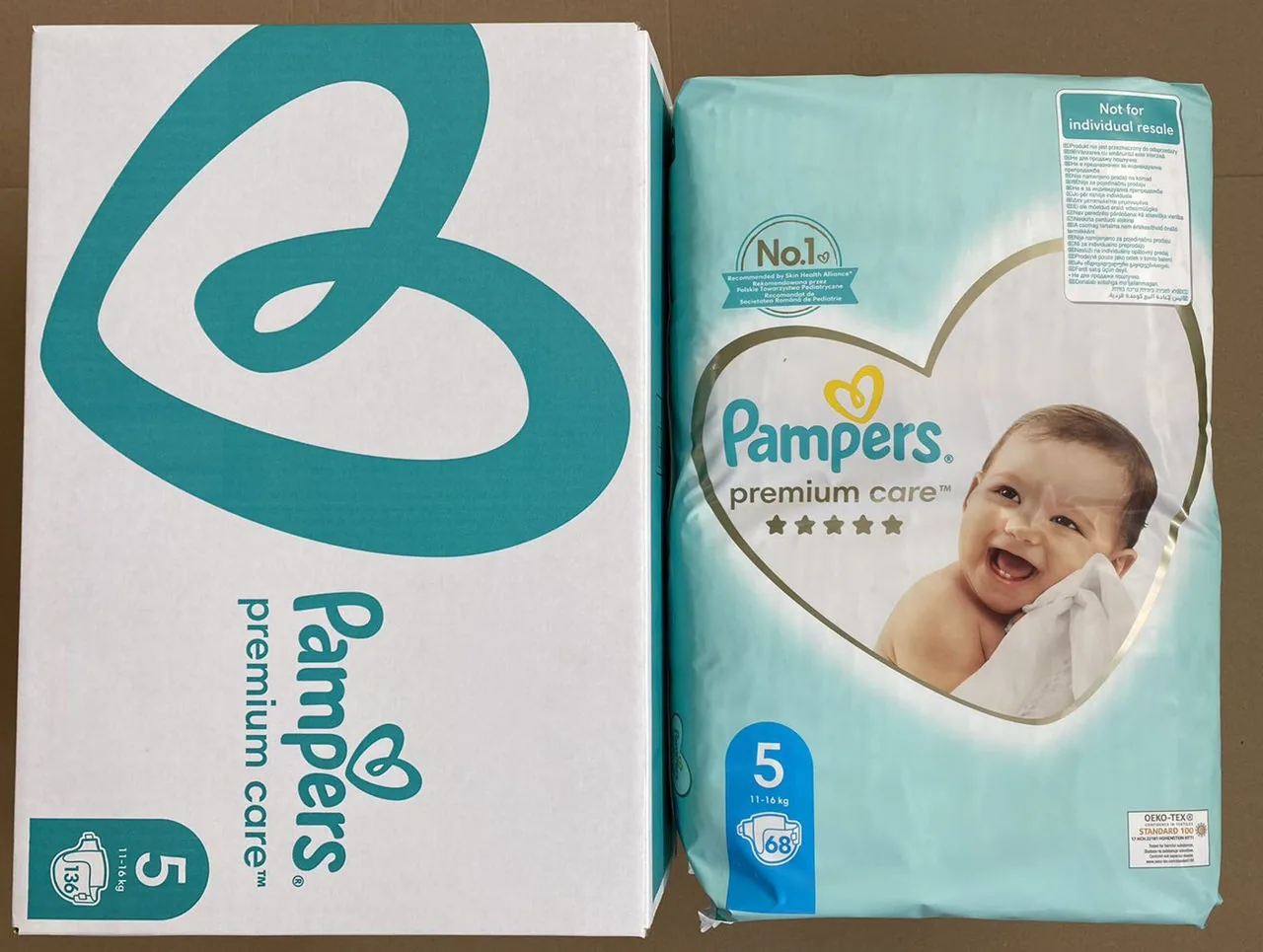 Scutece Pampers Premium Care Box 5 (11-16 kg), 136 buc.
