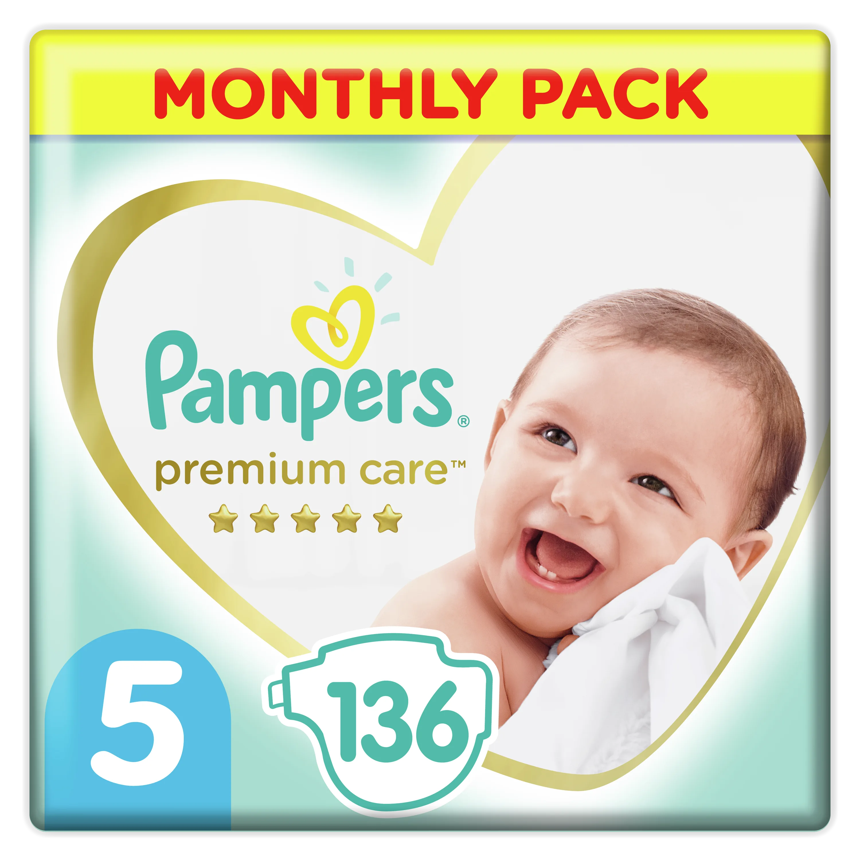 Scutece Pampers Premium Care Box 5 (11-16 kg), 136 buc.