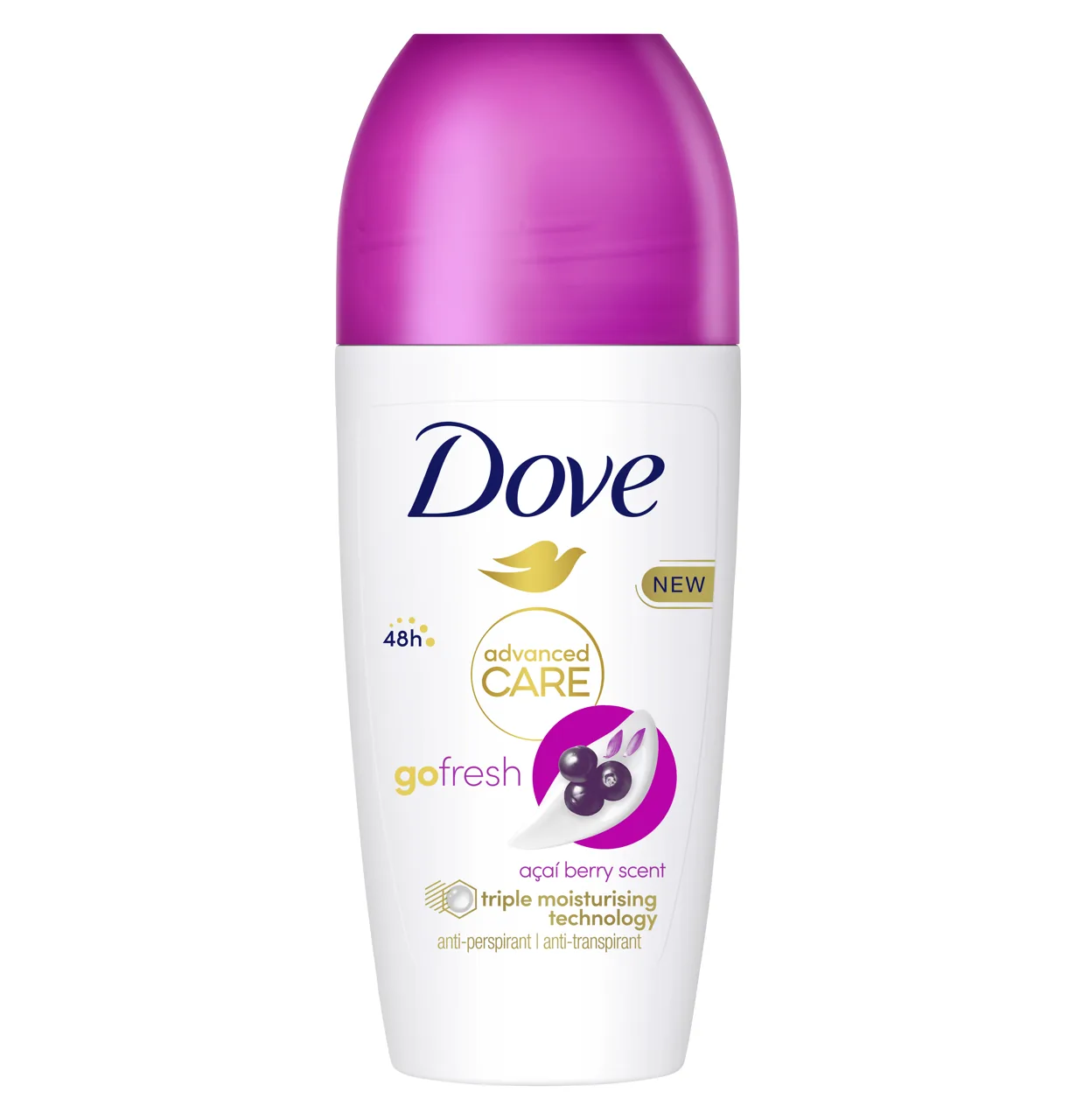 Антиперспирант Dove Roll-On Go Fresh с ароматом ягод асаи 50 мл.