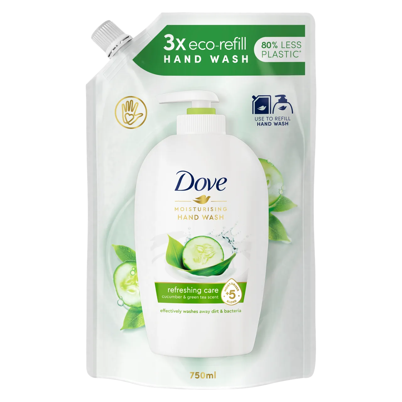 Săpun lichid, Dove Refreshing Care, rezervă, 750 ml