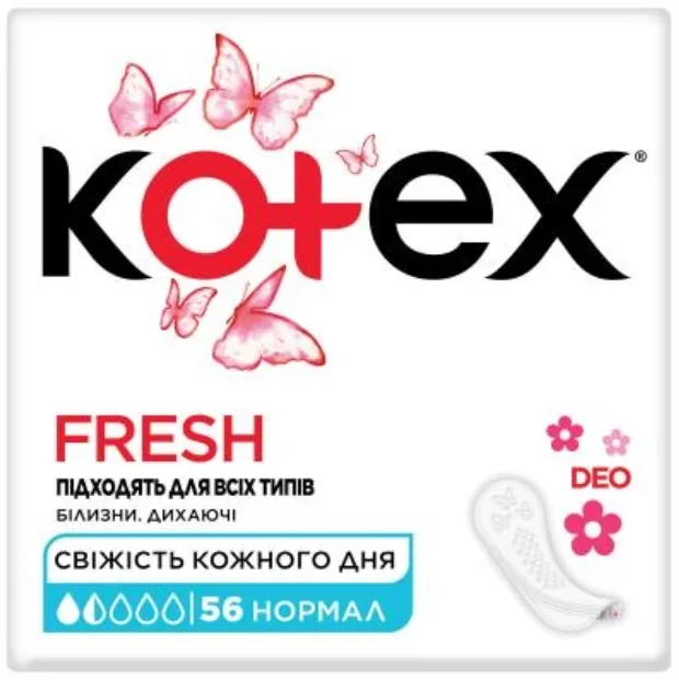 Absorbante pentru fiecare zi Kotex Normal Deo, 56 buc
