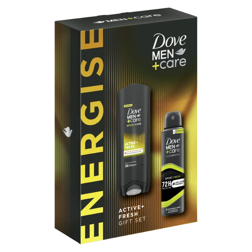 Cadou DOVE MEN +CARE ACTIVE+ FRESH (Gel de Dus 250ml + Deo 150ml)  2024