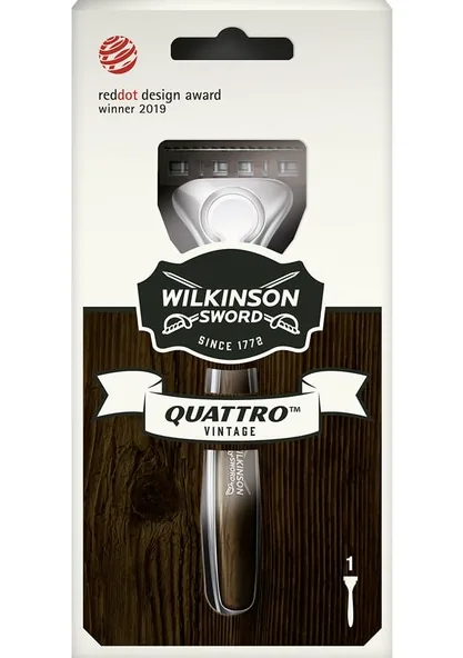 Бритва для мужчин Wilkinson Sword Quattro Titanium Vintage Edition, 1 лезвия