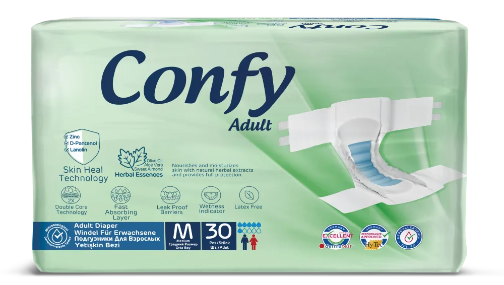 Confy Adult MEDIUM JUMBO, scutece pentru adulți, 30 buc.