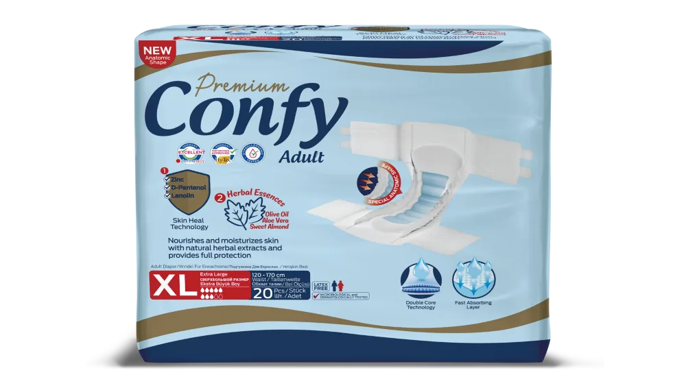 Confy Premium Adult EXTRALARGE ECO2, Scutece pentru adulți, 20 buc.