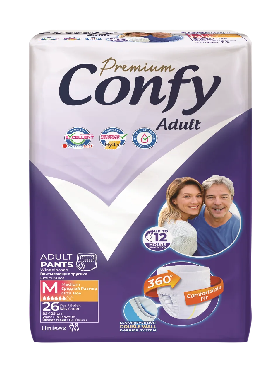 Confy Premium Adult Pants MEDIUM JUMBO, chiloți pentru adulți, 26 buc.