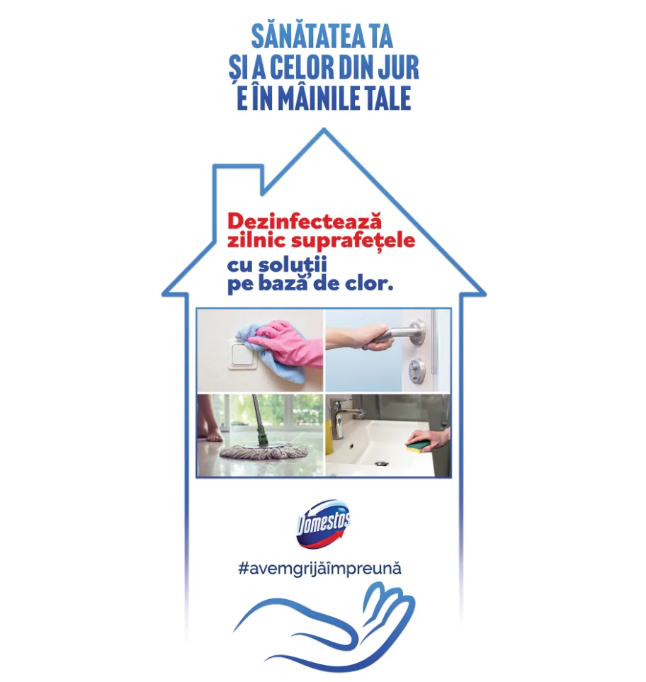 Dezinfectant înălbitor anticalcar Domestos Total Hygiene WC Gel Lime Fresh, 700 ml
