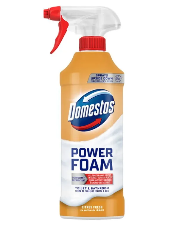 Domestos Power Foam Toilet&Bathroom, Citrus Fresh, 435 ml