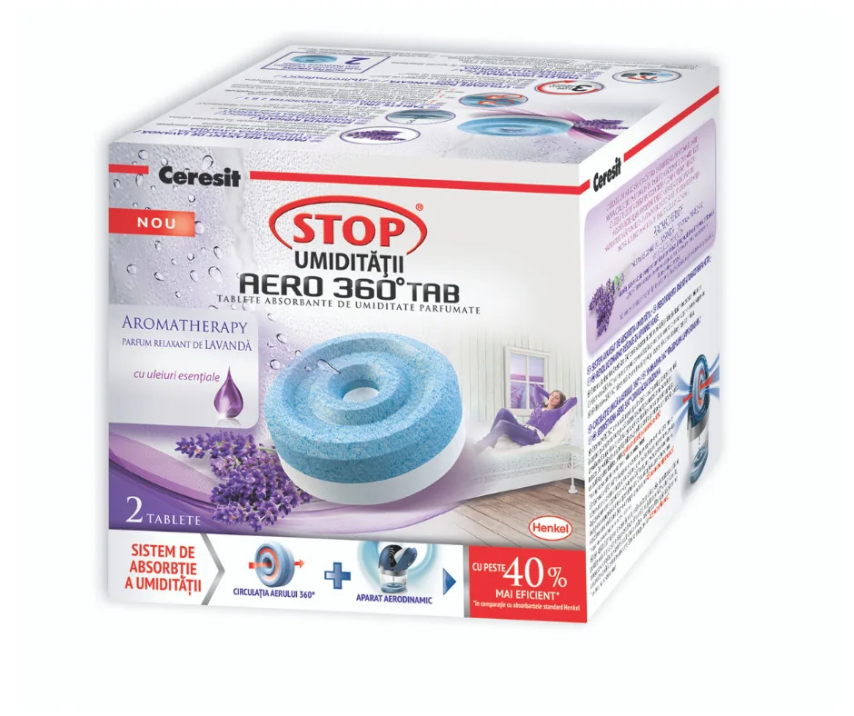 Rezervă absorbant umiditate Ceresit Aero 360, parfum levănţică, 2 buc.