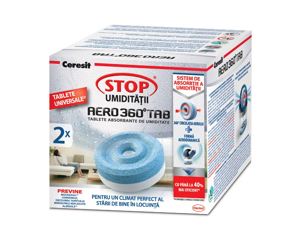 Rezervă absorbant umiditate Ceresit Aero 360, parfum neutru, 2 buc. 