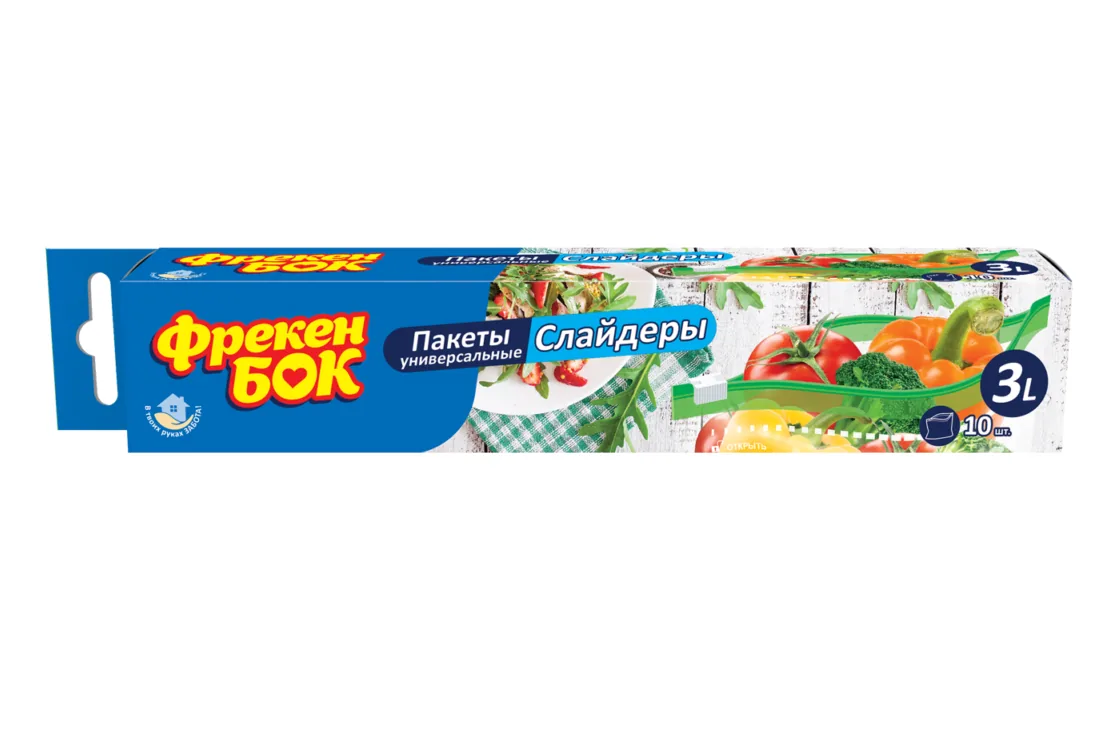 Pachete pentru congelare Freken Bok, 27 x 28 cm, 3L, 10 buc.