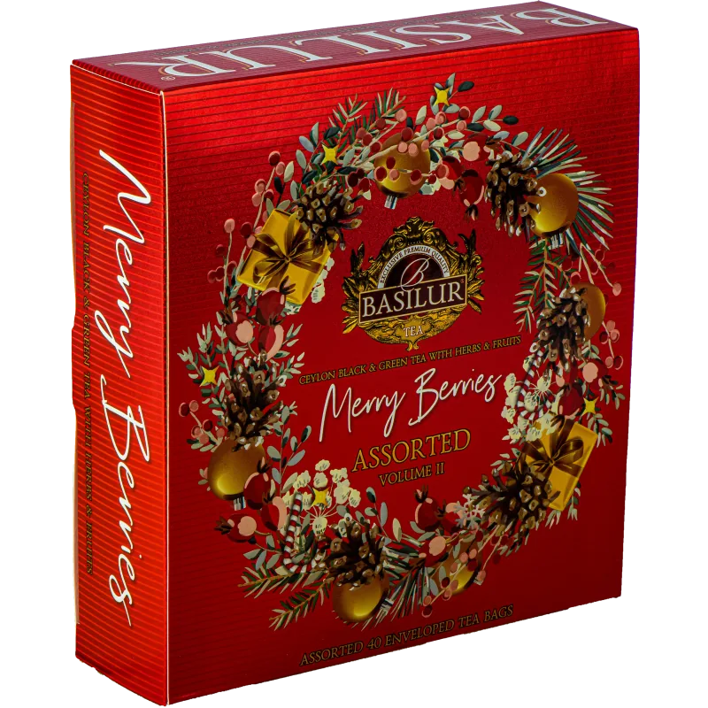 Basilur Merry Berry  Volume II, Ceai negru și verde în asortiment, 40 pac.