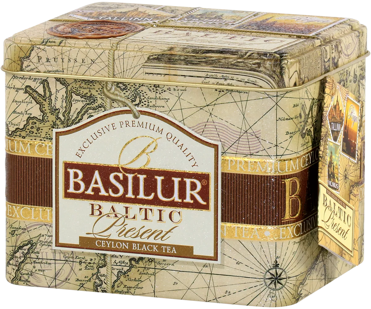 Ceai negru  Basilur Lose Leaf Tea  PRESENT BALTIC, cutie metalică  100g