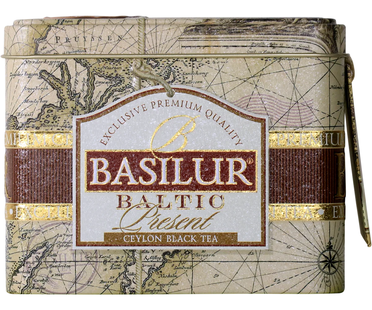 Ceai negru  Basilur Lose Leaf Tea  PRESENT BALTIC, cutie metalică  100g