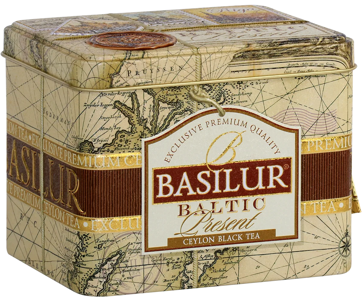 Ceai negru  Basilur Lose Leaf Tea  PRESENT BALTIC, cutie metalică  100g