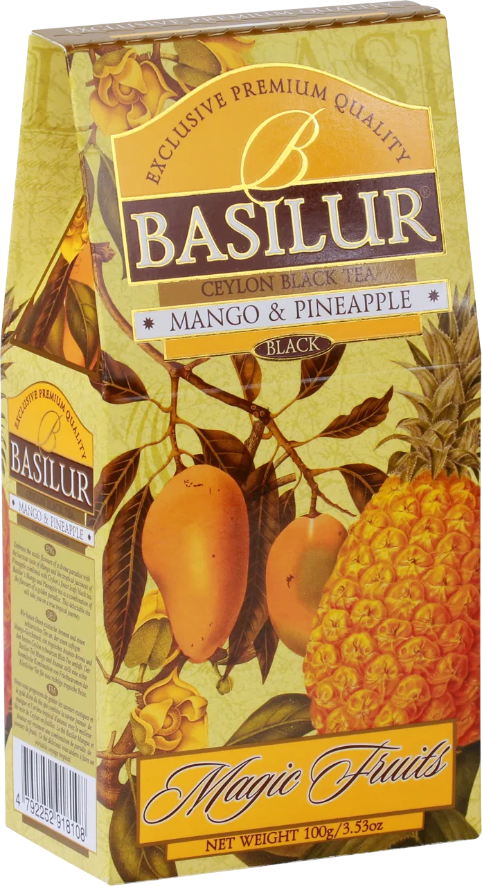 Ceai negru  Basilur Magic Fruits,  Mango & Pineapple, 100 g