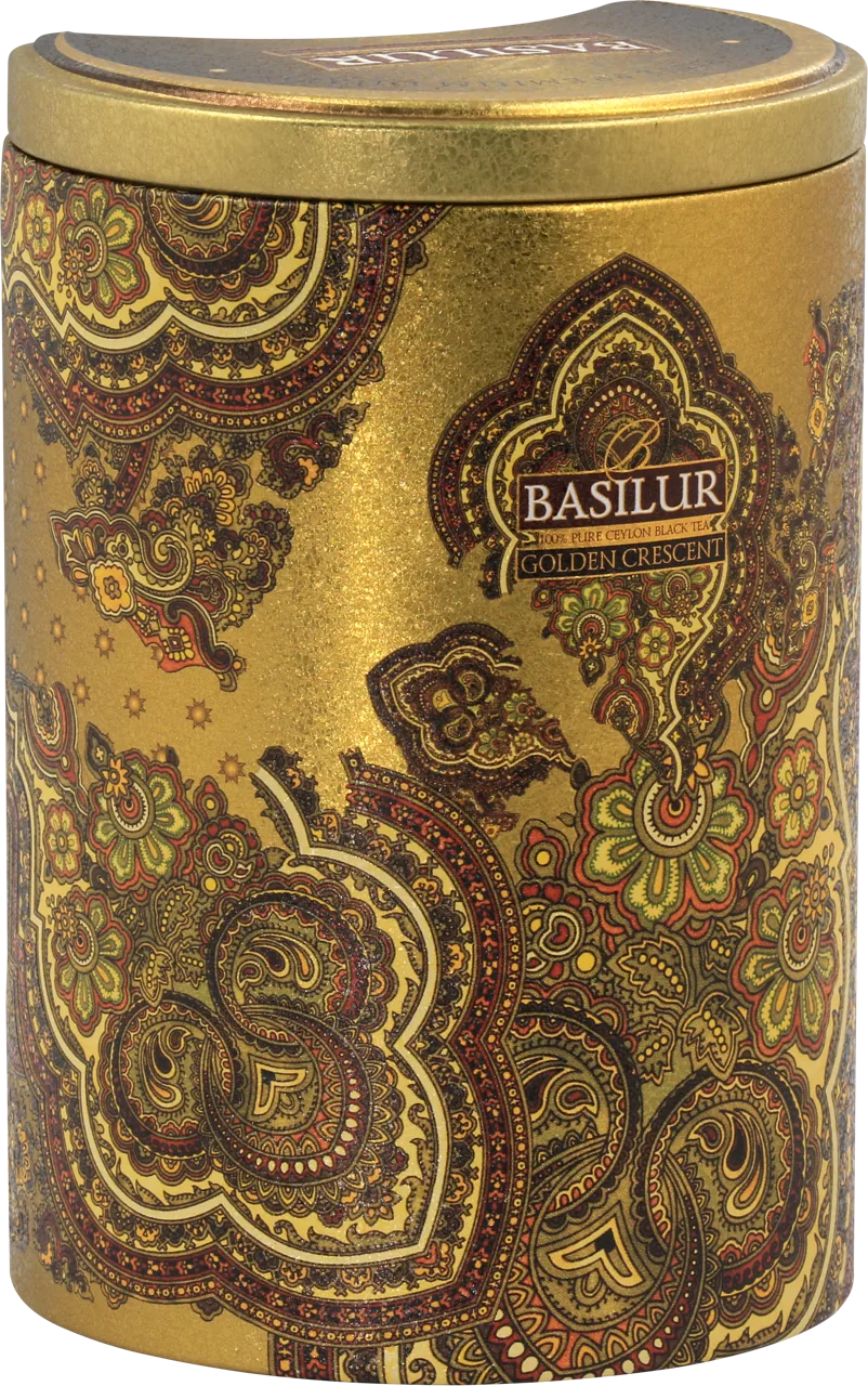 Ceai negru  Basilur Oriental Collection  GOLDEN CRESCENT, cutie metalică  100g