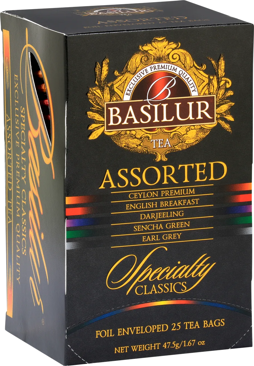 Ceai negru și verde în asortiment  Basilur Specialty Classics  ASSORTED, Foil Env  (5*1,5g, 20*2g)