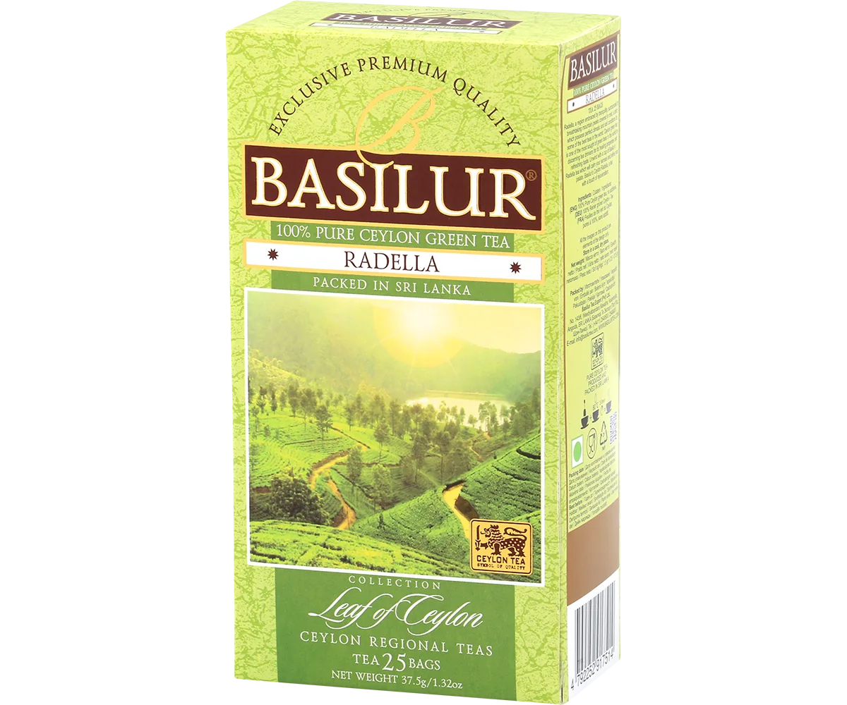 Ceai verde  Basilur Leaf of Ceylon  RADELLA GREEN  25*1,5g
