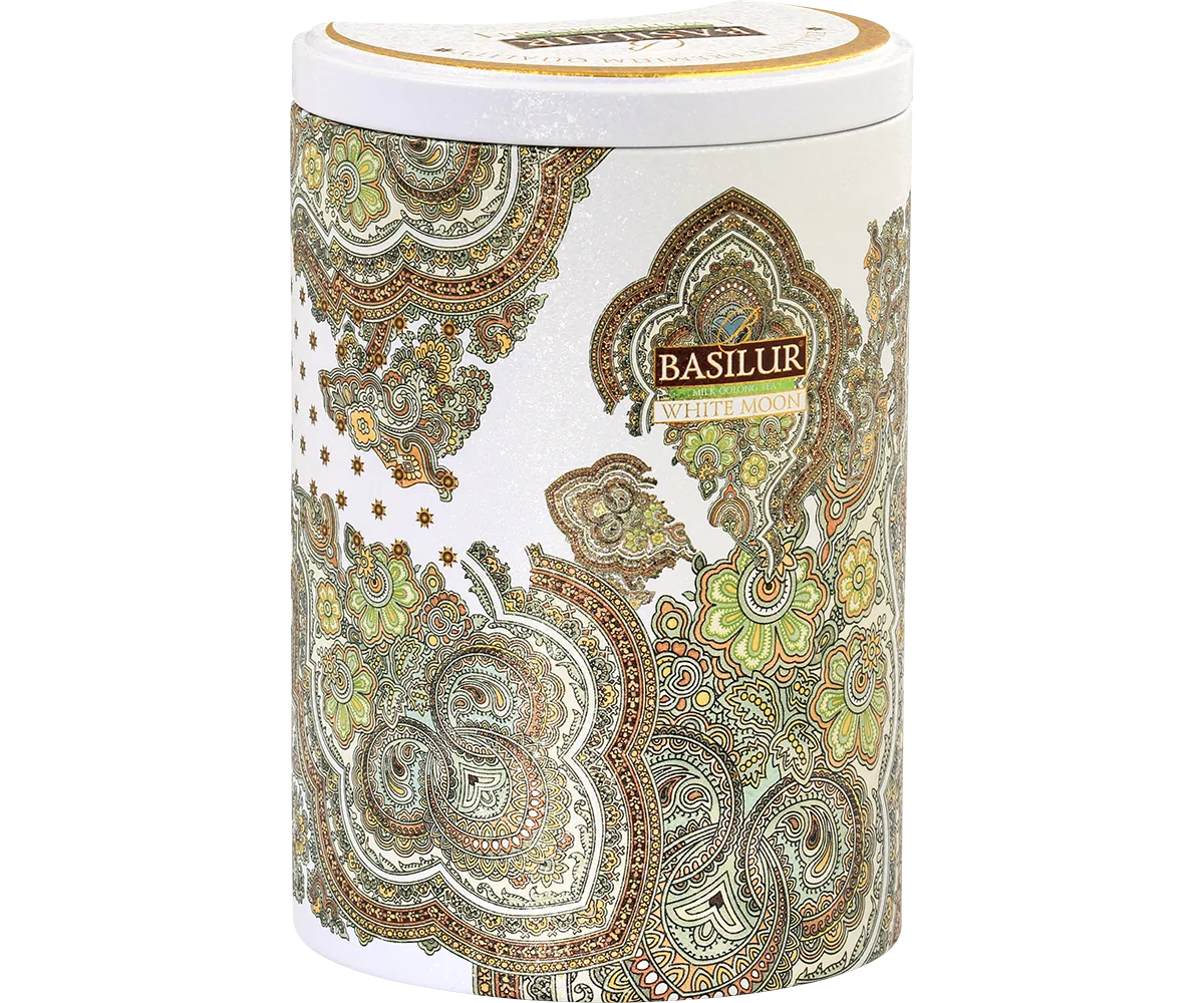 Ceai verde  Basilur Oriental Collection  WHITE MOON, cutie metalică  100g