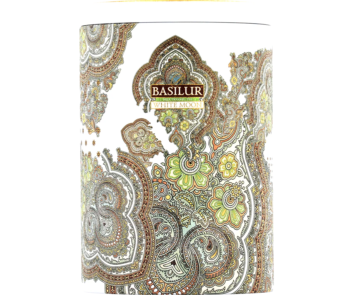 Ceai verde  Basilur Oriental Collection  WHITE MOON, cutie metalică  100g