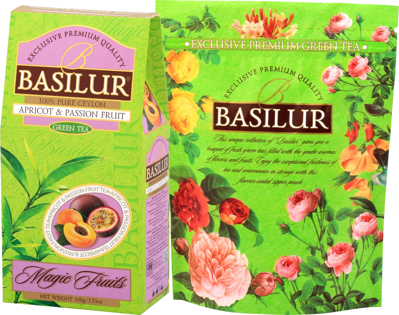 Ceai verde Basilur Magic Fruits,  Apricot & Passion Fruit, 100 g