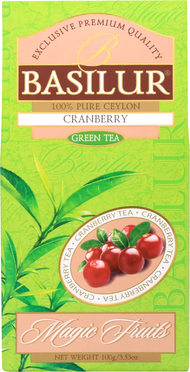 Ceai verde Basilur Magic Fruits, Cranberry, 100 g