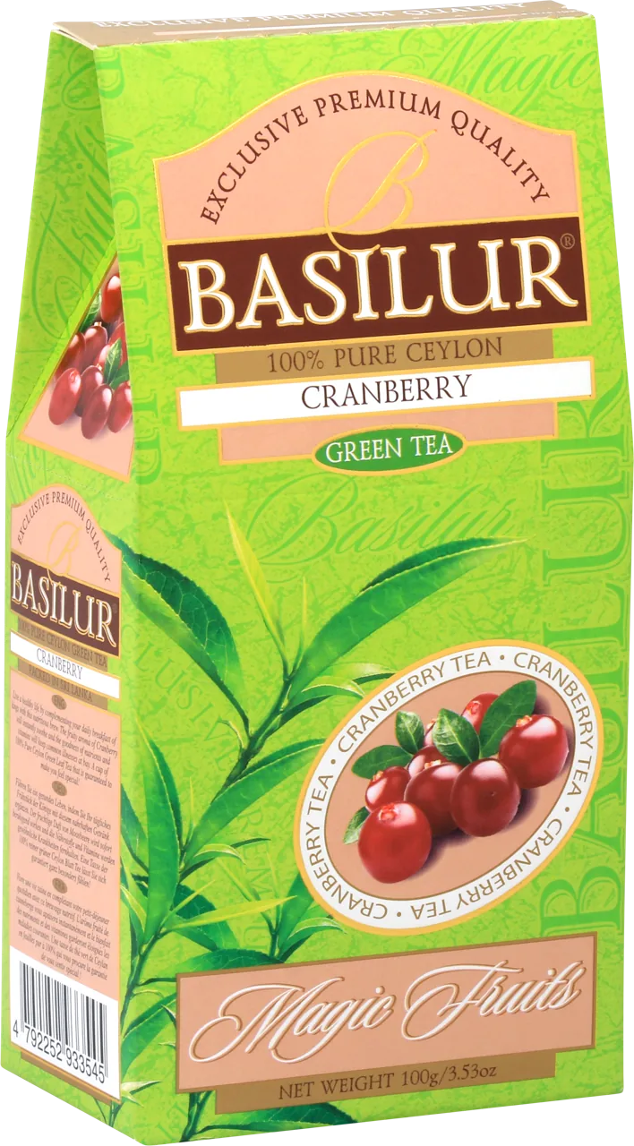 Ceai verde Basilur Magic Fruits, Cranberry, 100 g