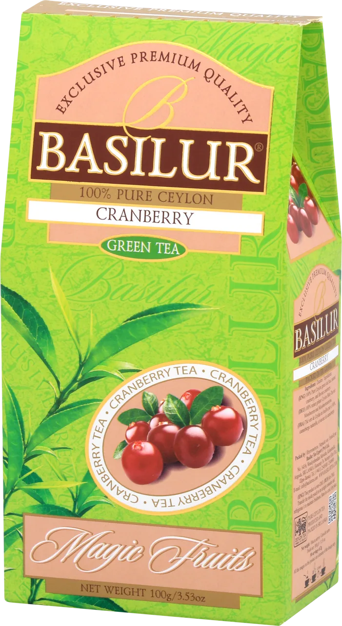 Ceai verde Basilur Magic Fruits, Cranberry, 100 g