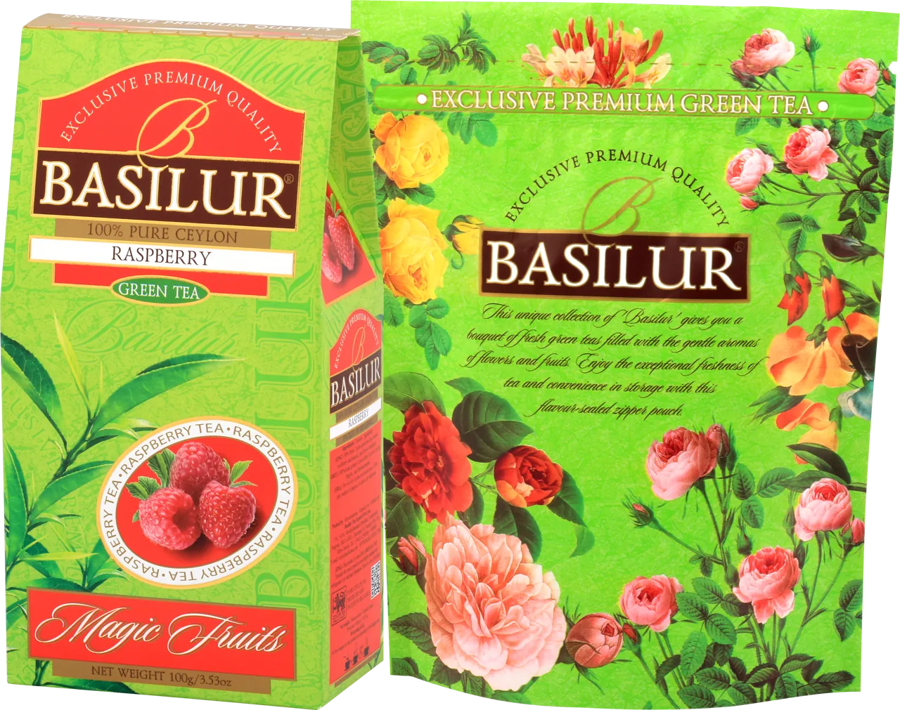 Ceai verde Basilur Magic Fruits, Raspberry, 100 g